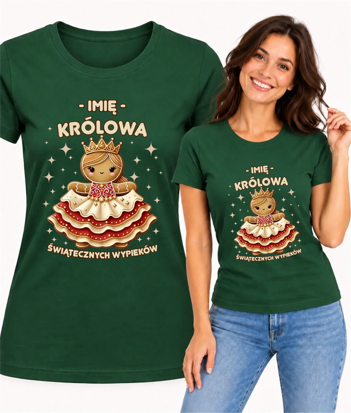 Koszulka damska świąteczna - Królowa świątecznych wypieków - personalizowana BN28