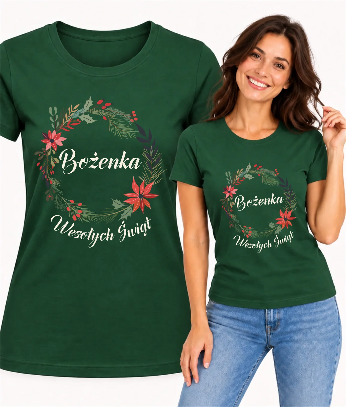 Koszulka damska świąteczna - Wesołych Świąt - personalizowana BN19