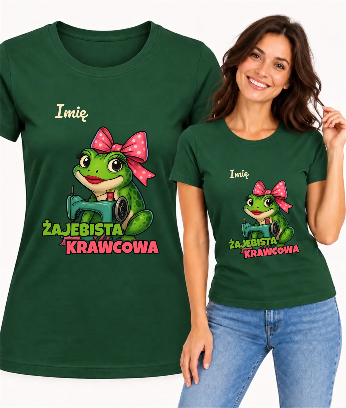Koszulka damska szyciowa dla krawcowej - Żajebista Krawcowa - personalizowana HS32