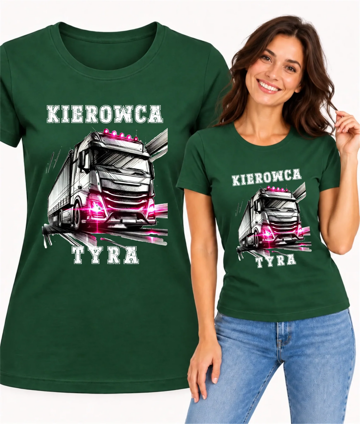 Koszulka damska dla kierowcy ciężarówki - Kierowca tyra ZKT15