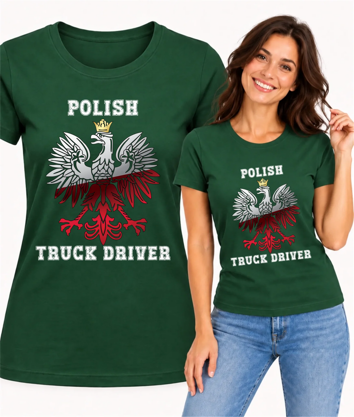 Koszulka damska dla kierowcy ciężarówki - Polish Truck Driver ZKT06