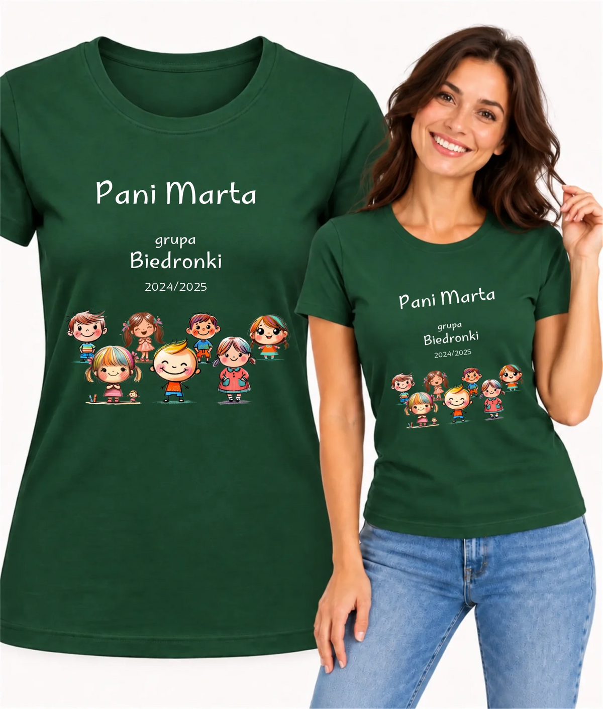 Koszulka damska dla nauczycielki - przedszkolanki - Grupa przedszkolaków - personalizowana N03