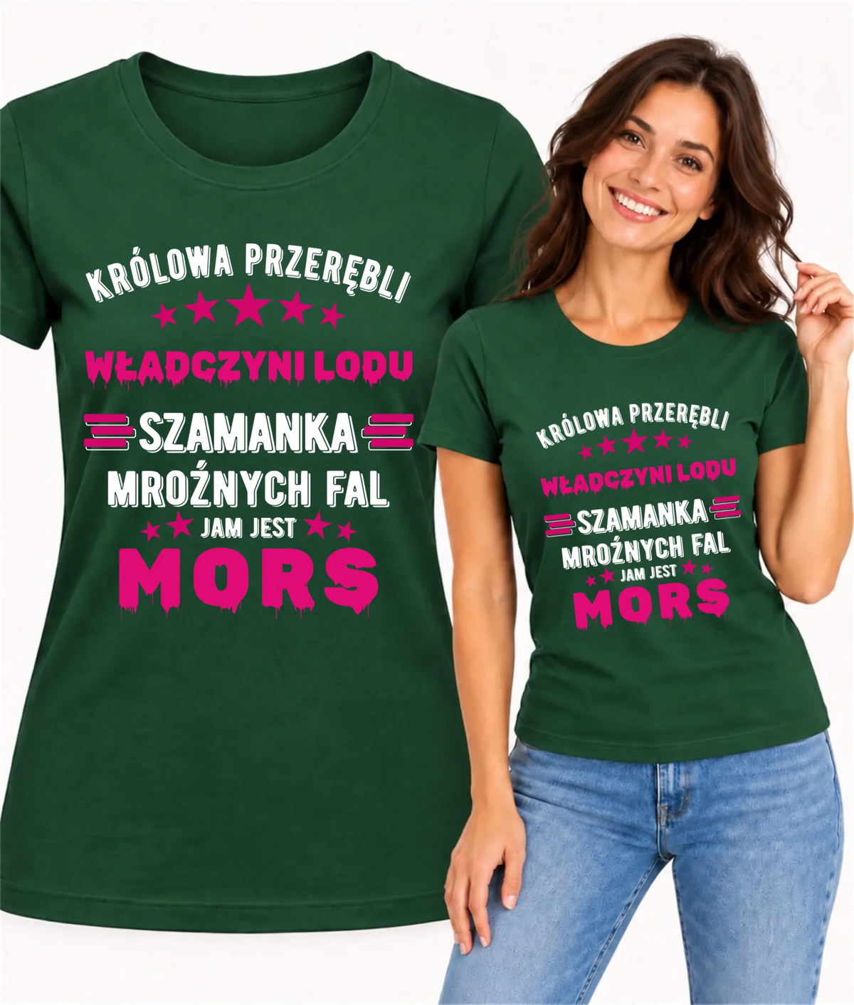 Koszulka damska - prezent dla morsa - Królowa przerębli Jam jest mors HM17