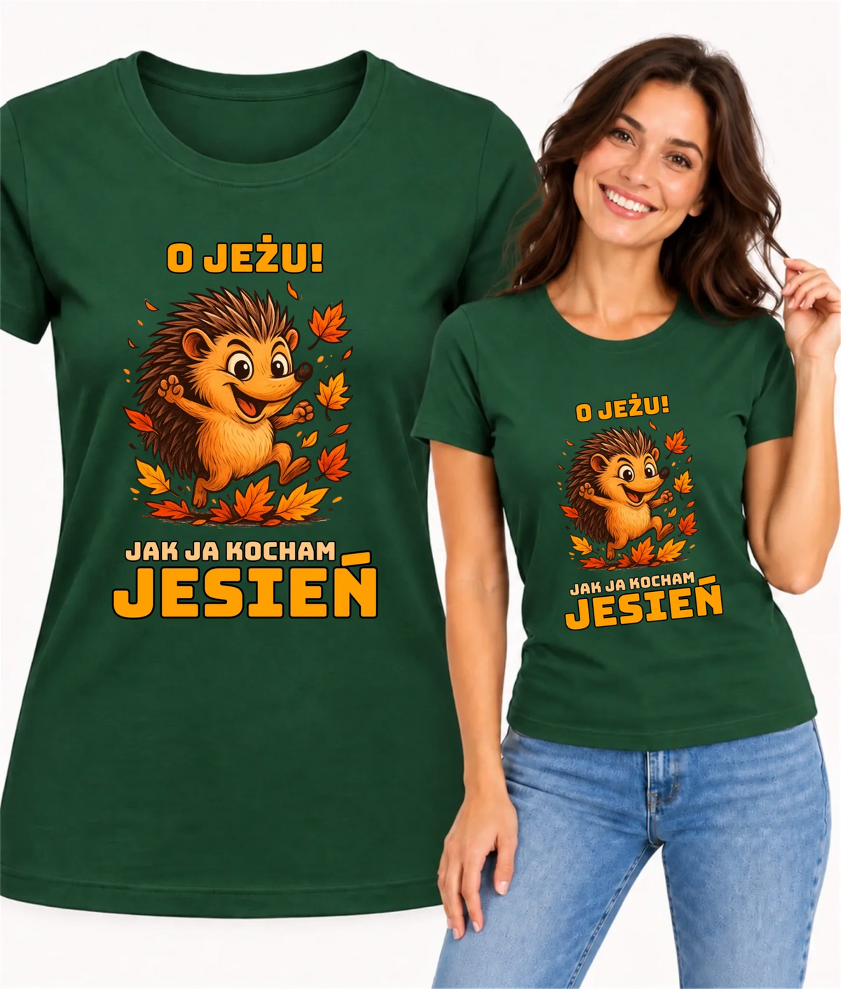 Koszulka damska jesienna - O JEŻU! Jak ja kocham jesień JS31