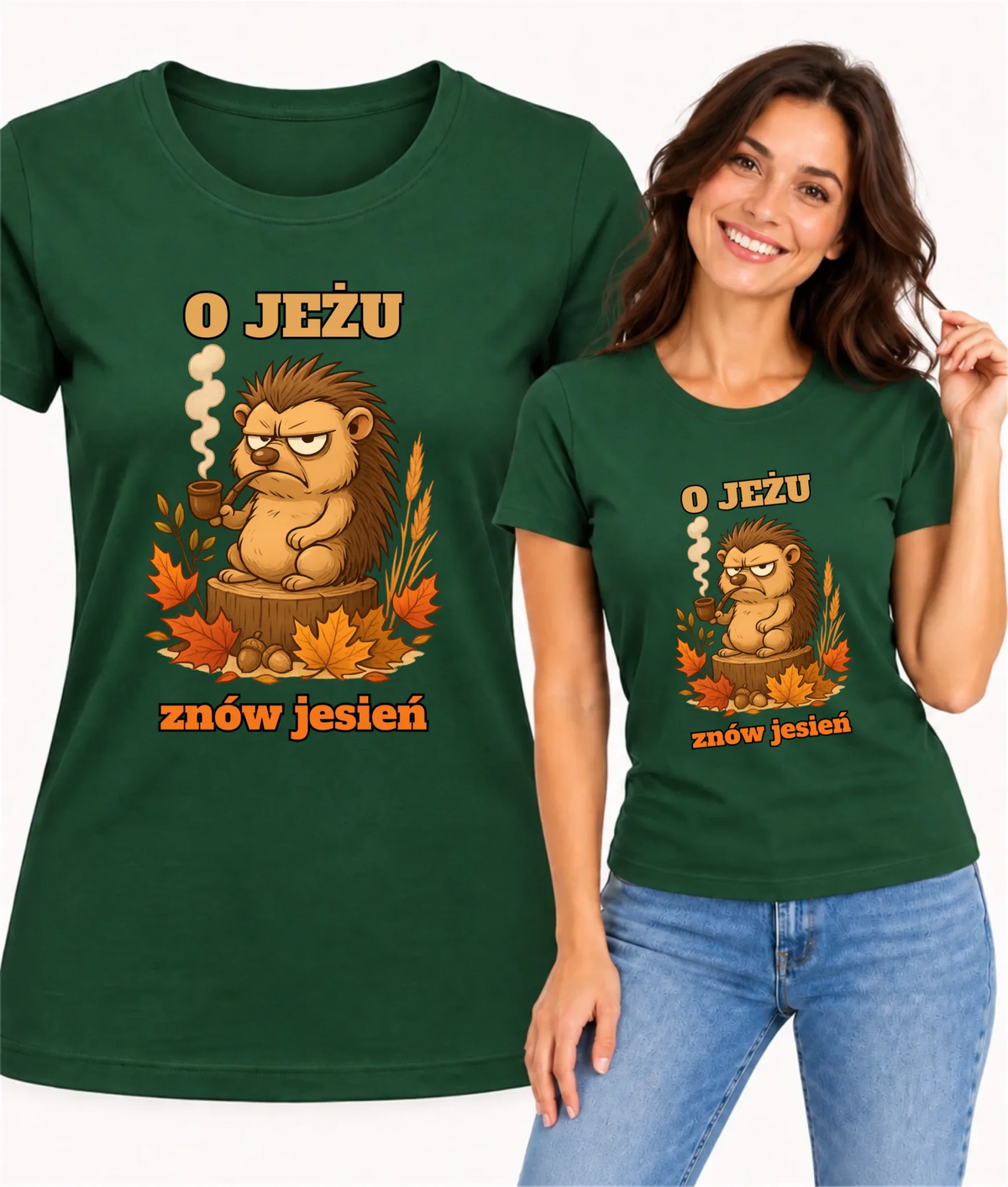 Koszulka damska jesienna - O jeżu znów jesień JS20