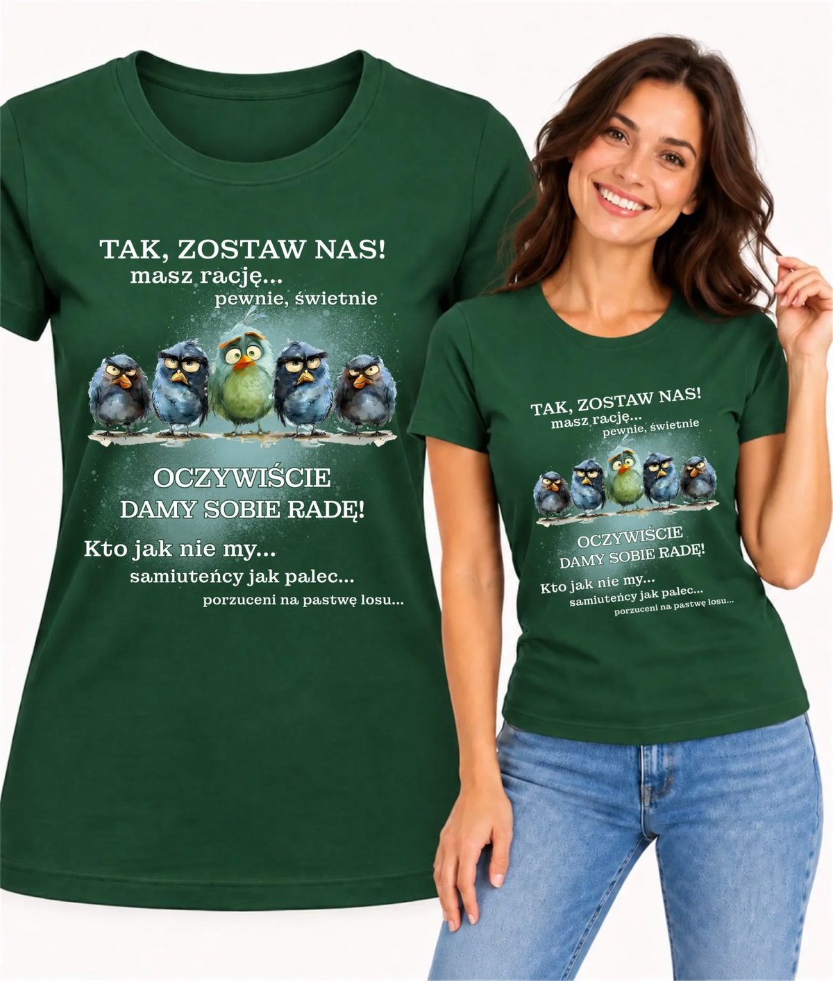 Koszulka damska na odejście z pracy - Tak, zostaw nas!