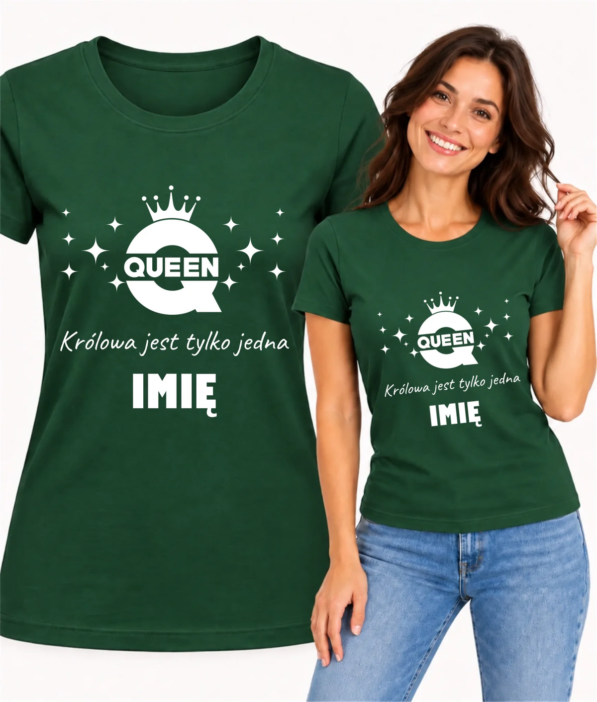 Koszulka damska - Queen Królowa jest tylko jedna - personalizowana W40