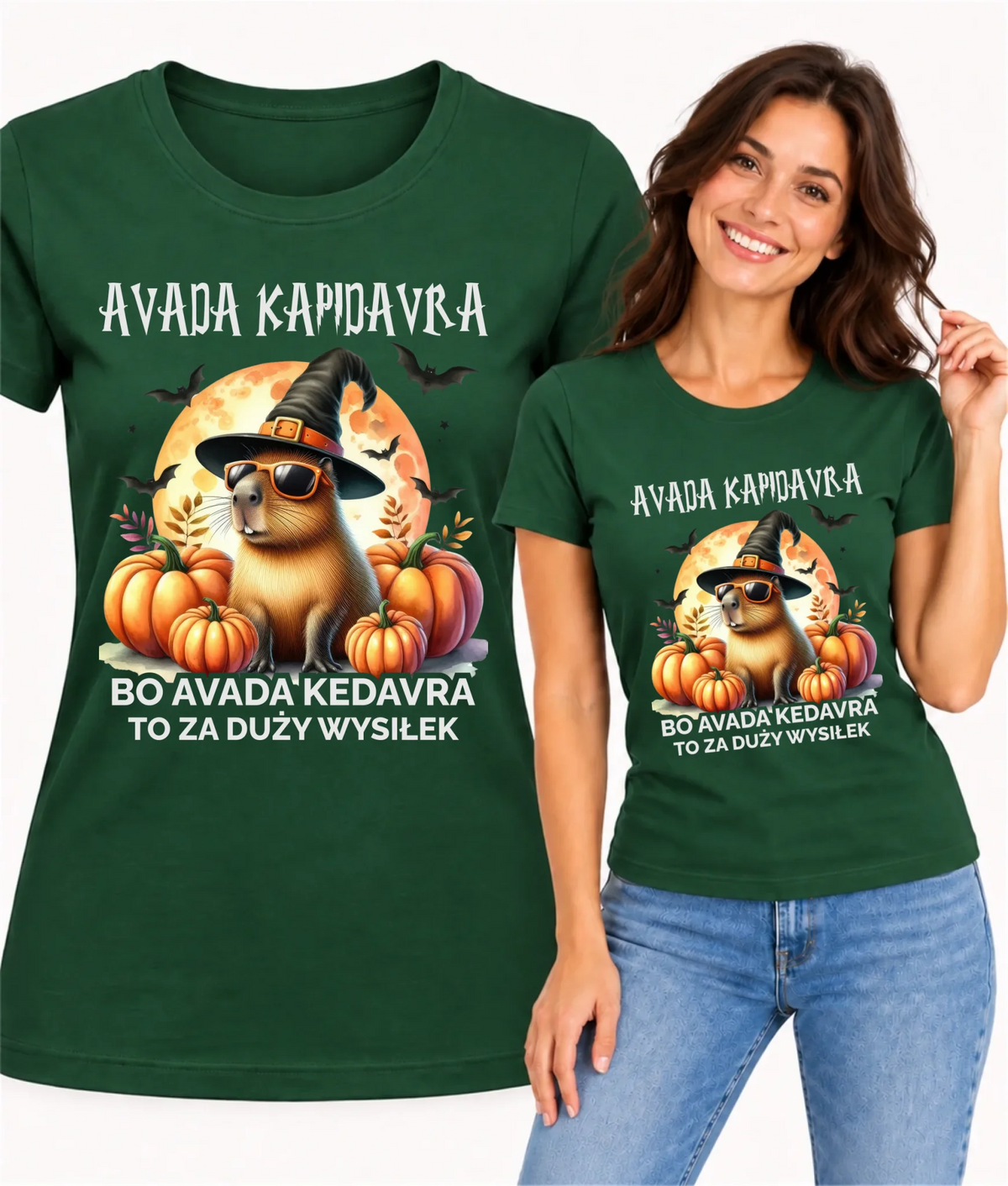 Koszulka damska halloweenowa - Kapibara - Avada Kapidavra HL21