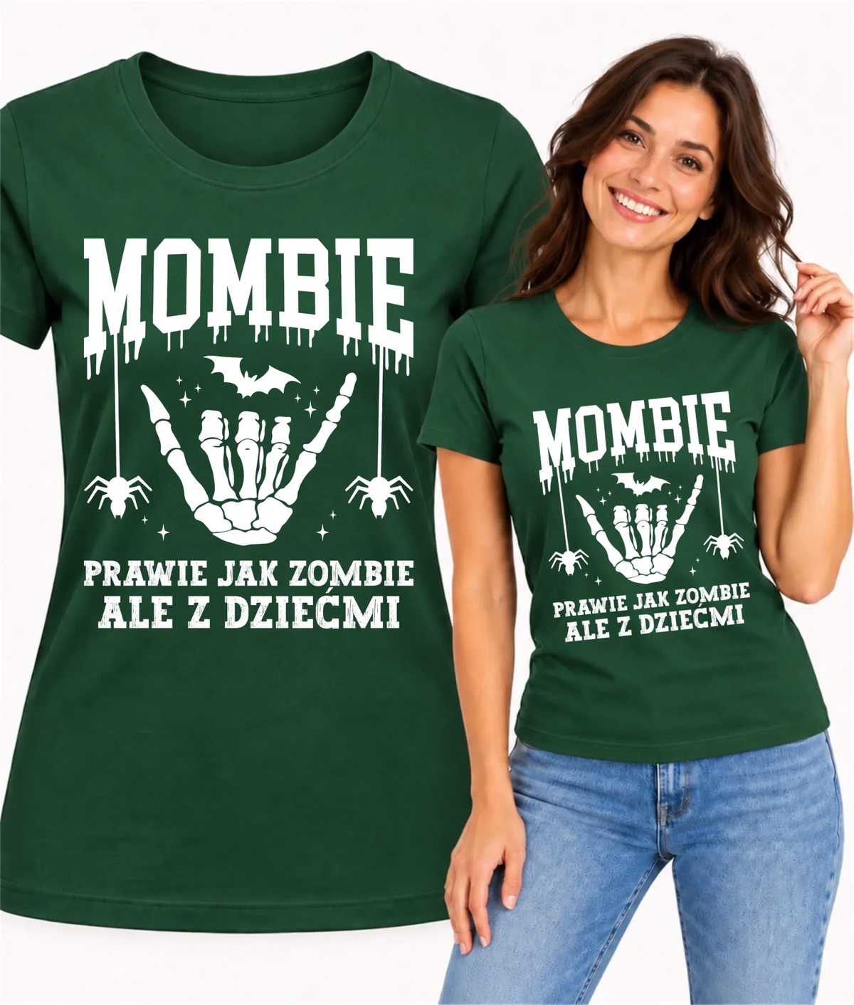Koszulka damska dla mamy - Mombie - zombie z dziećmi HL18