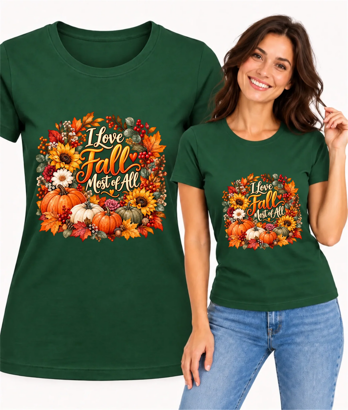 Koszulka damska jesienna - I Love Fall Most of All