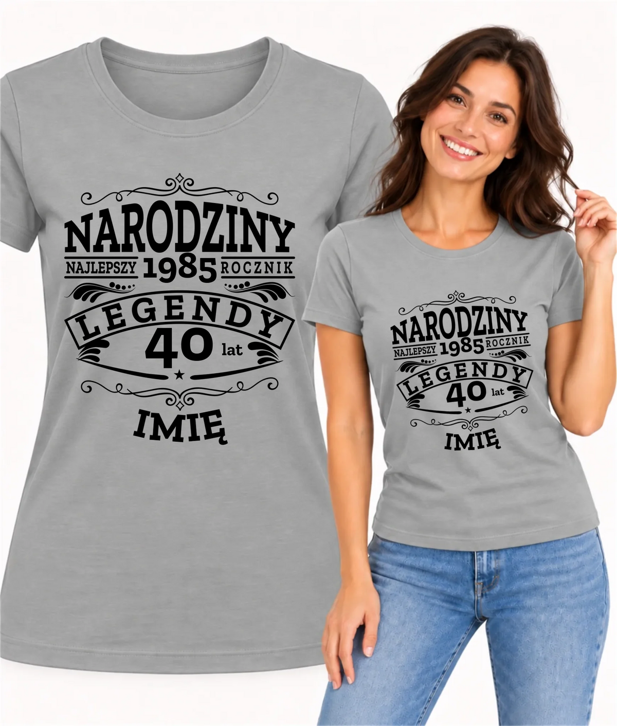 Koszulka damska na urodziny - Narodziny Legendy - personalizowana