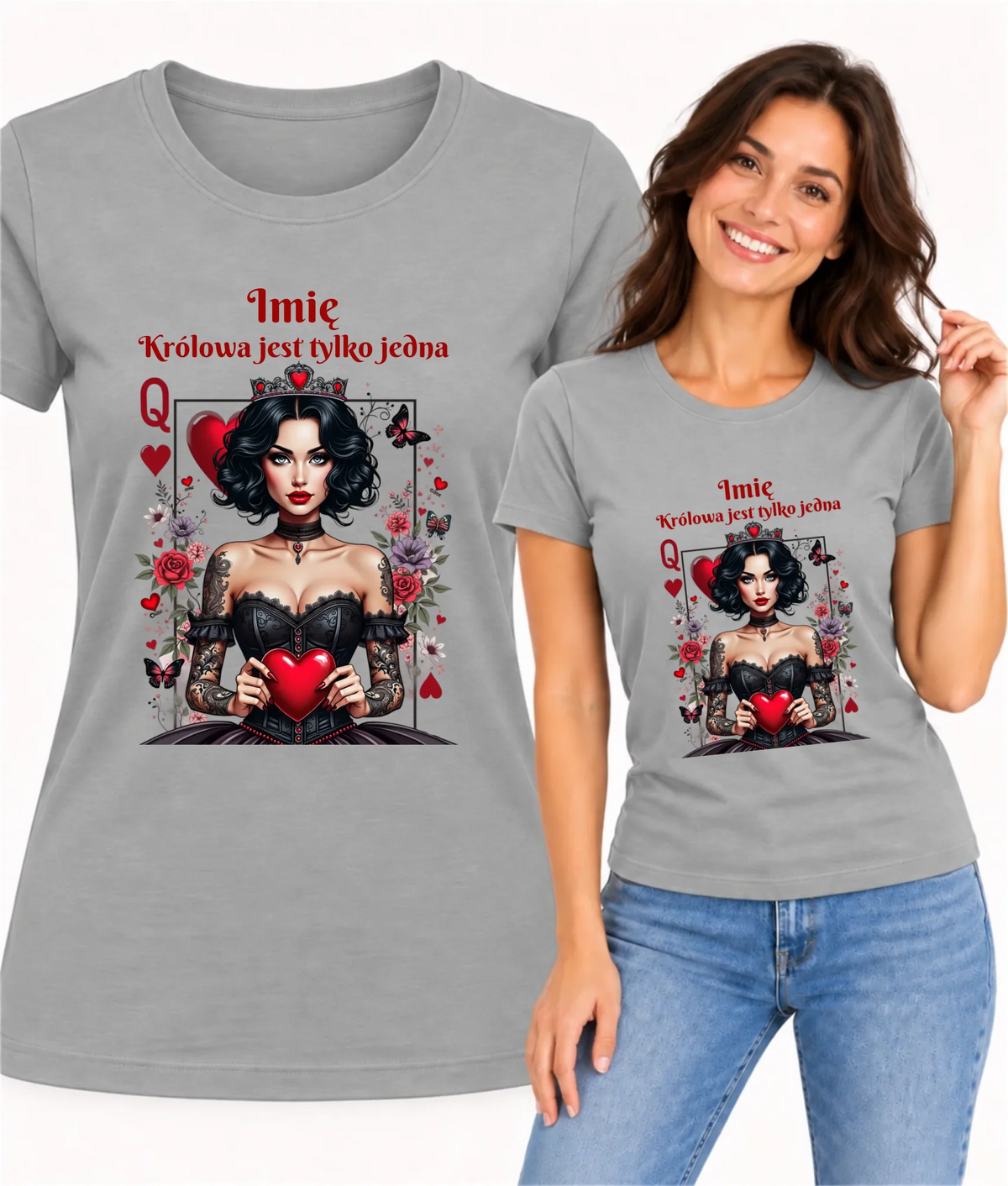 Koszulka damska - Królowa jest tylko jedna - personalizowana W46