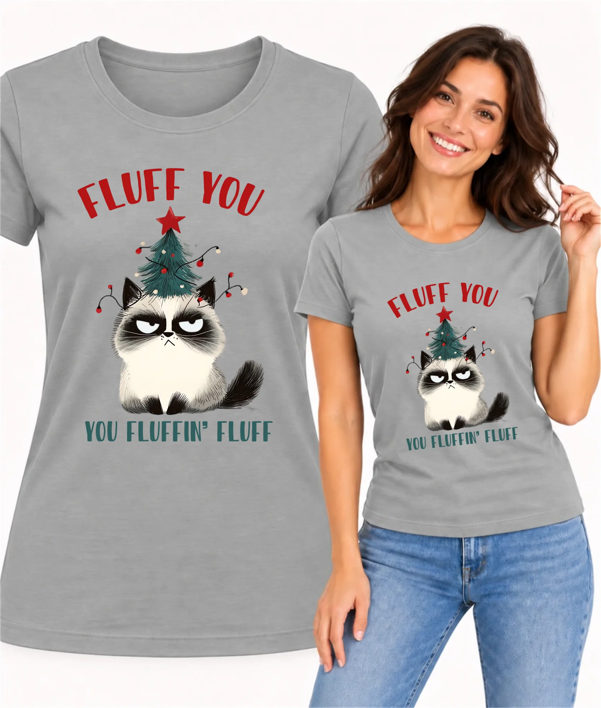 Koszulka damska świąteczna - Fluff You BN10
