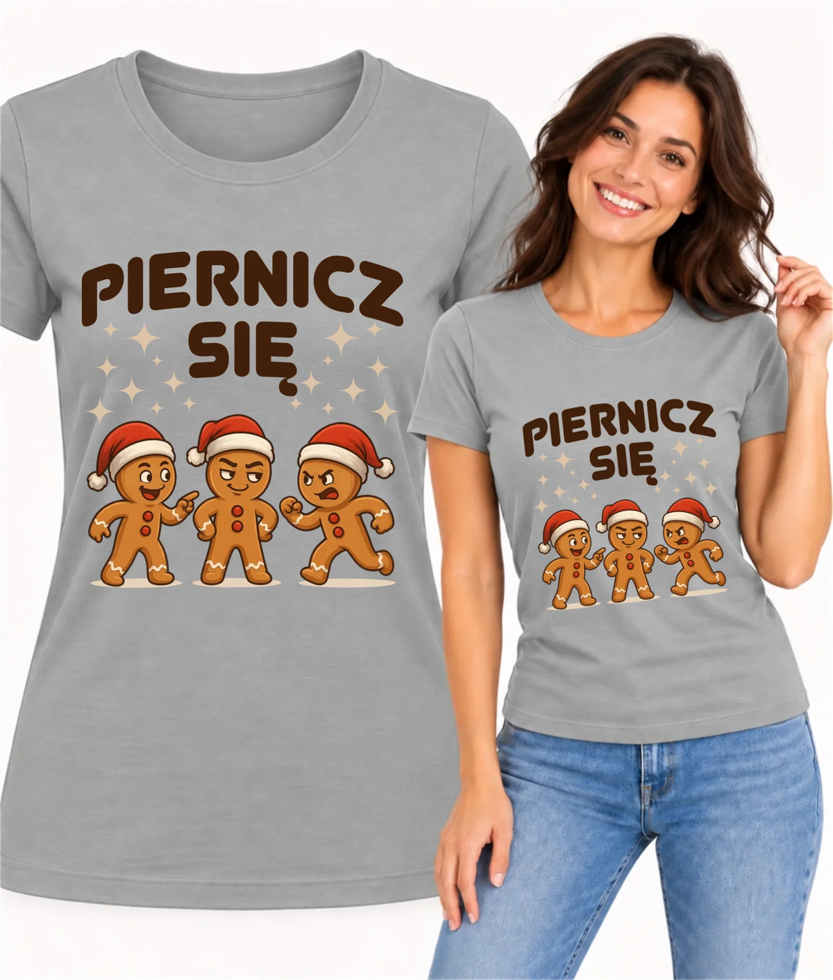 Koszulka damska świąteczna - Piernicz się BN149