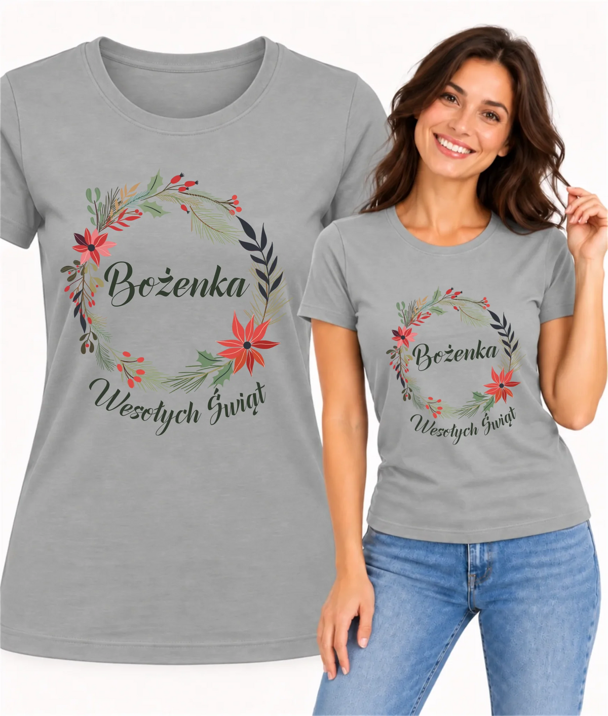 Koszulka damska świąteczna - Wesołych Świąt - personalizowana BN19