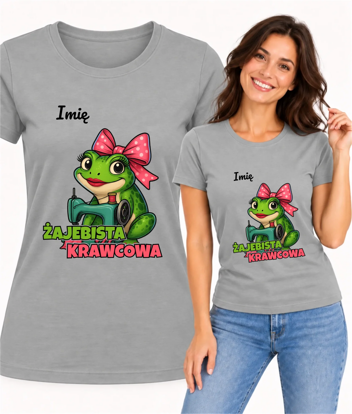 Koszulka damska szyciowa dla krawcowej - Żajebista Krawcowa - personalizowana HS32