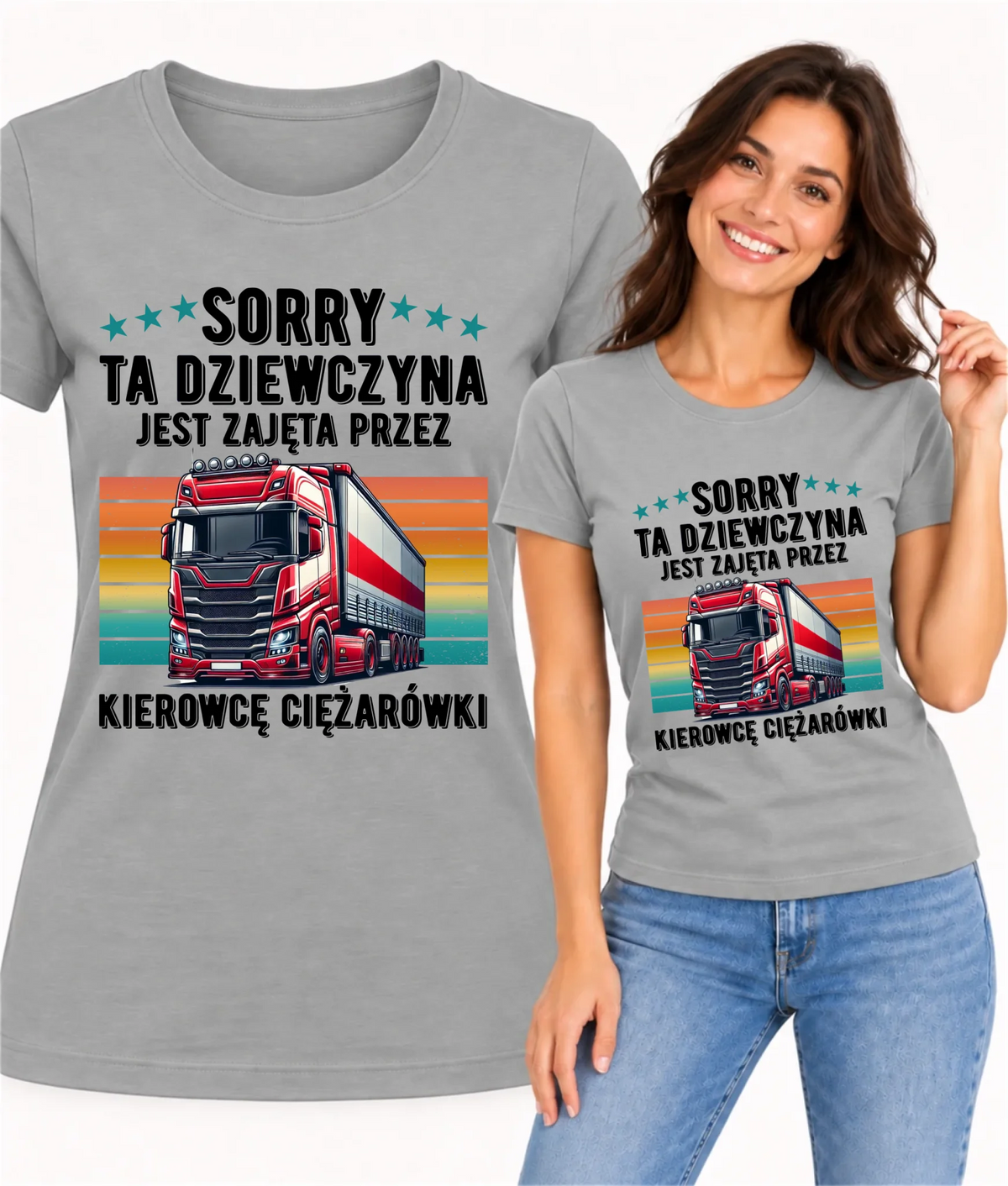 Koszulka damska - Ta dziewczyna jest zajęta przez kierowcę ciężarówki ZKT12