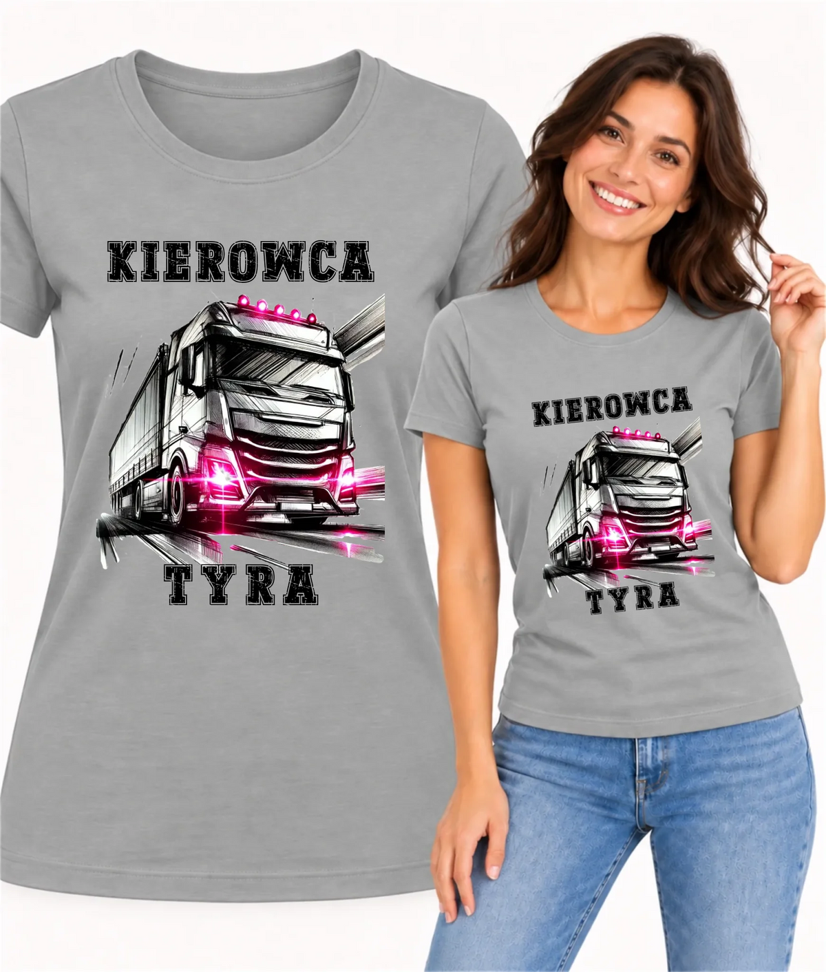 Koszulka damska dla kierowcy ciężarówki - Kierowca tyra ZKT15