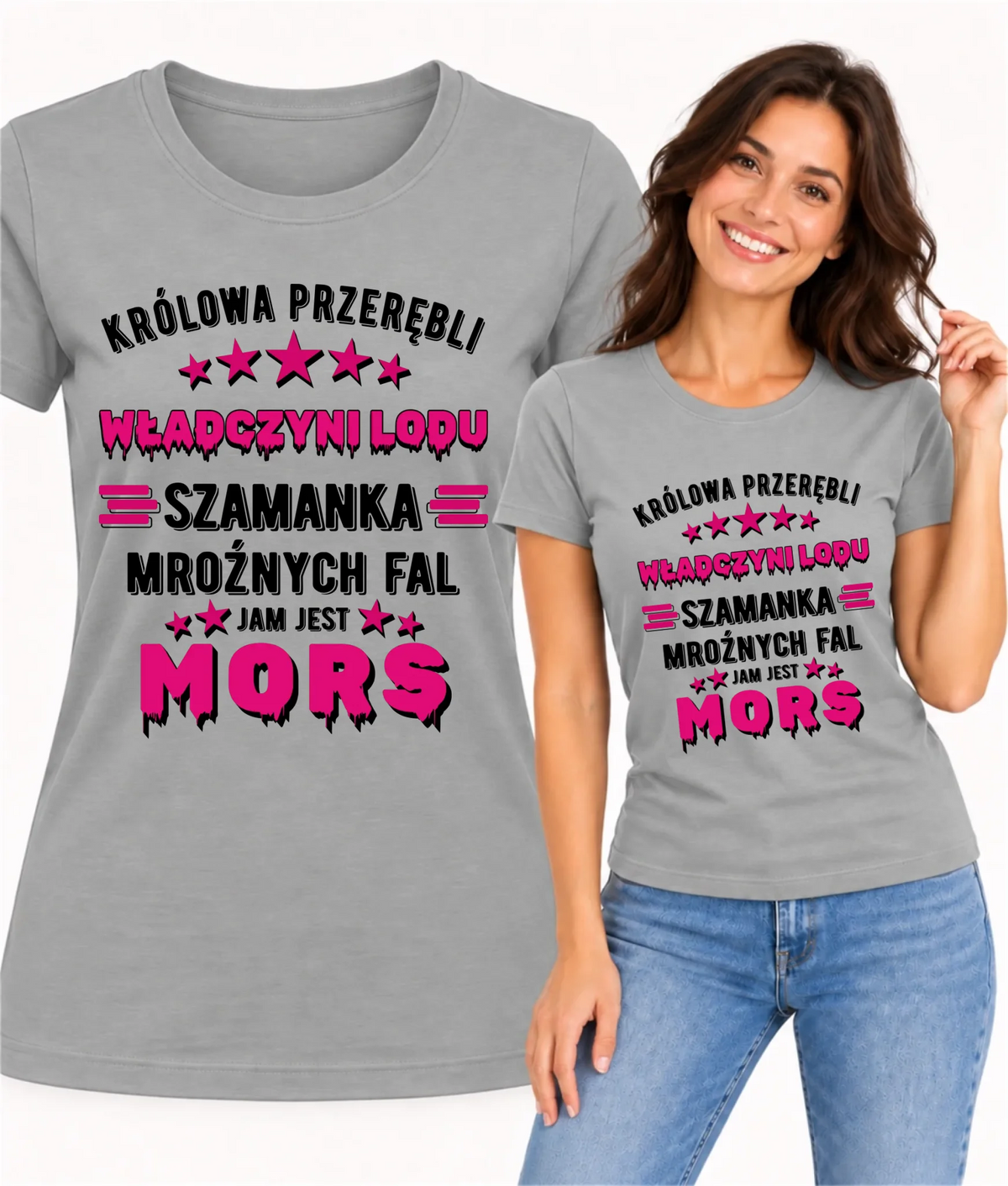Koszulka damska - prezent dla morsa - Królowa przerębli Jam jest mors HM17