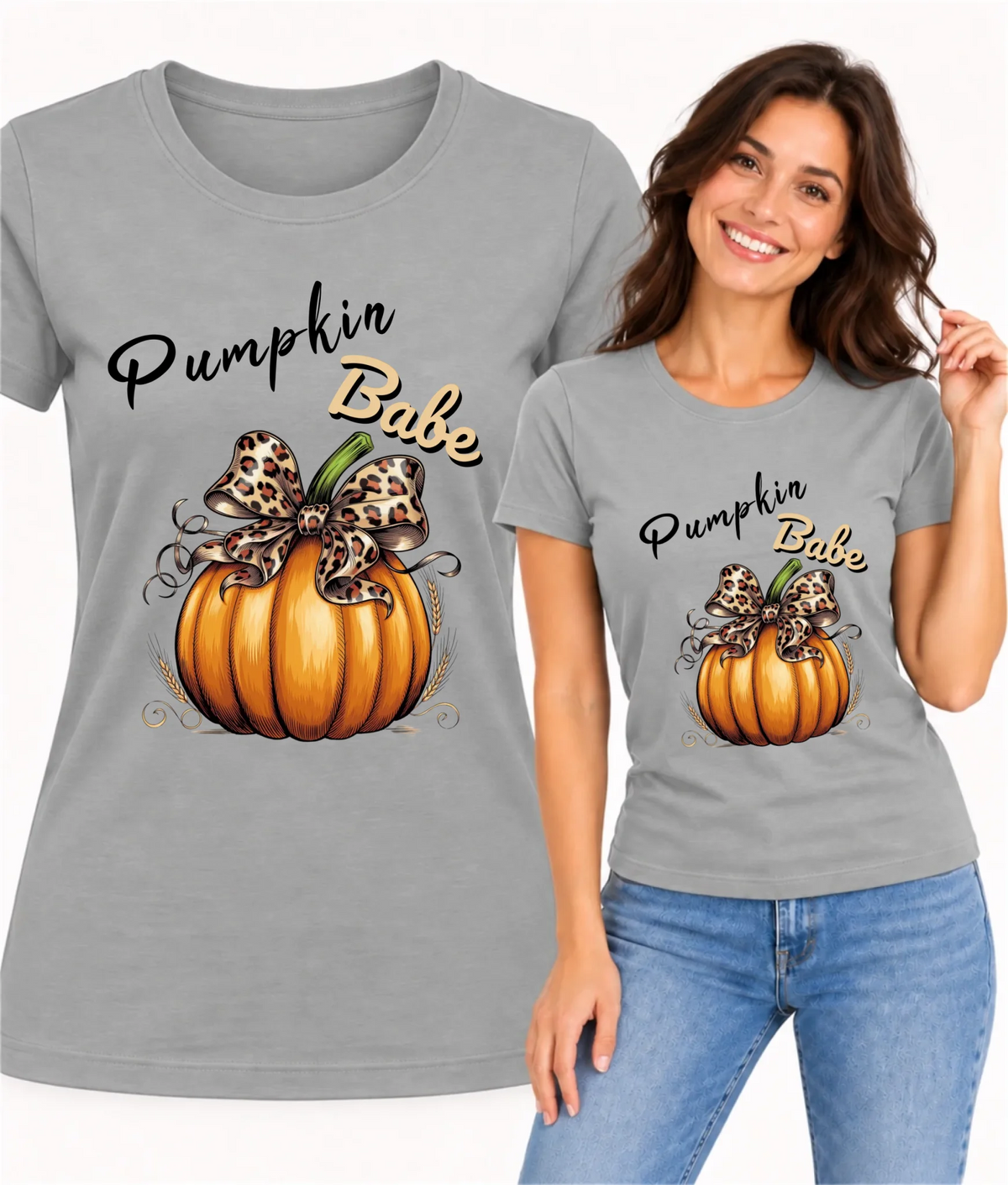 Koszulka damska jesienna - Pumpkin Babe - dla miłośniczki dyni JS33