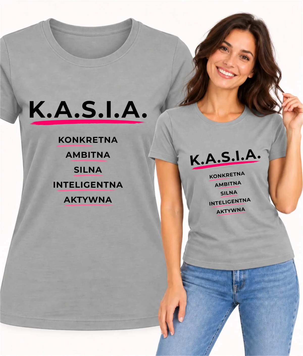 Koszulka damska - prezent dla Kasi - Katarzyna - K.A.S.I.A. DZ17