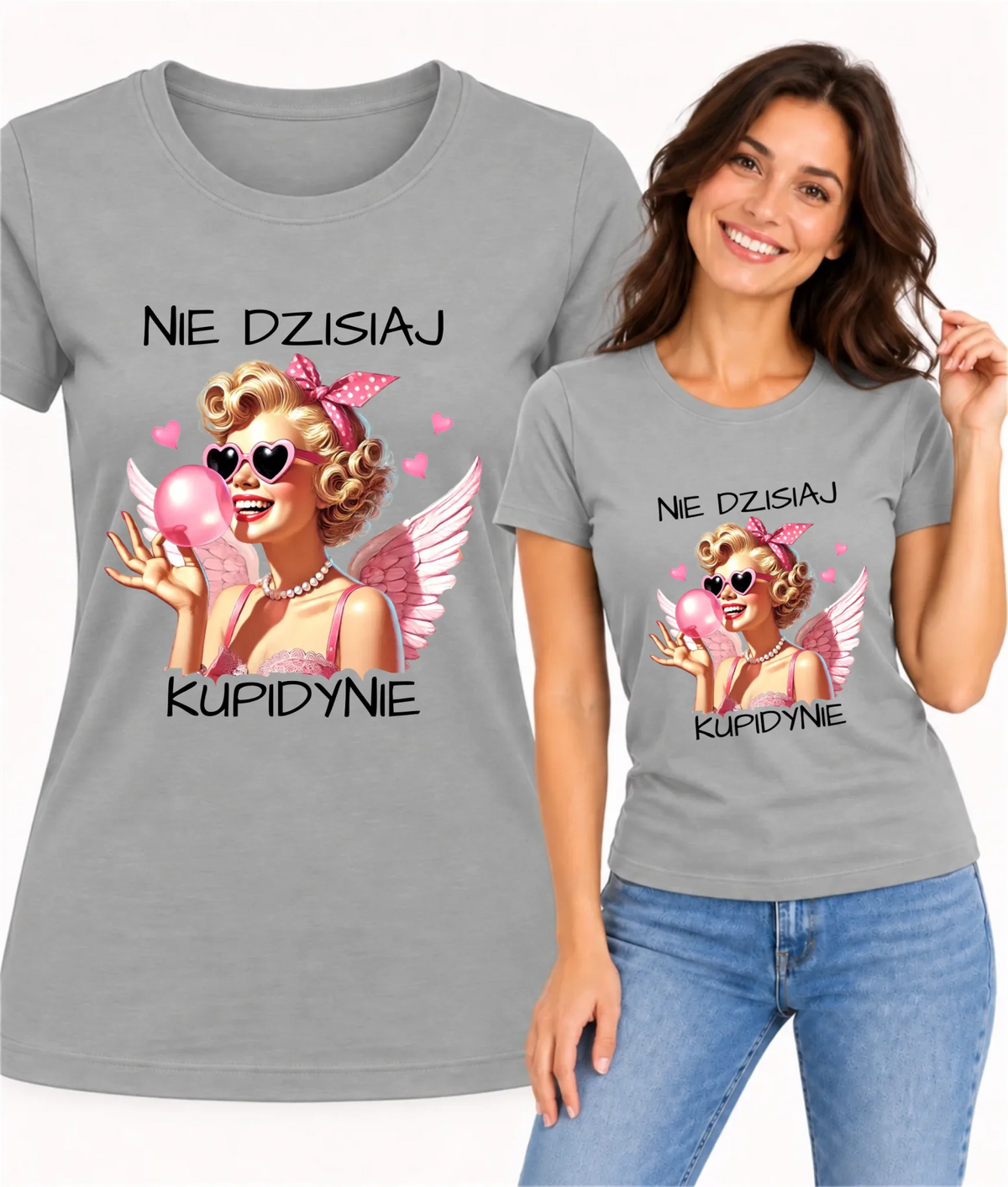 Koszulka damska na Walentynki dla singielki - Nie dzisiaj W18