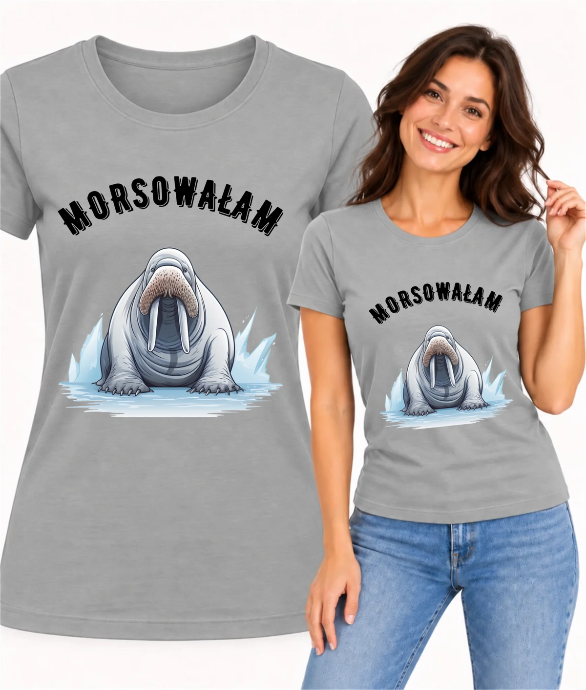 Koszulka damska - prezent dla morsa - Morsowałam - Mors HM18