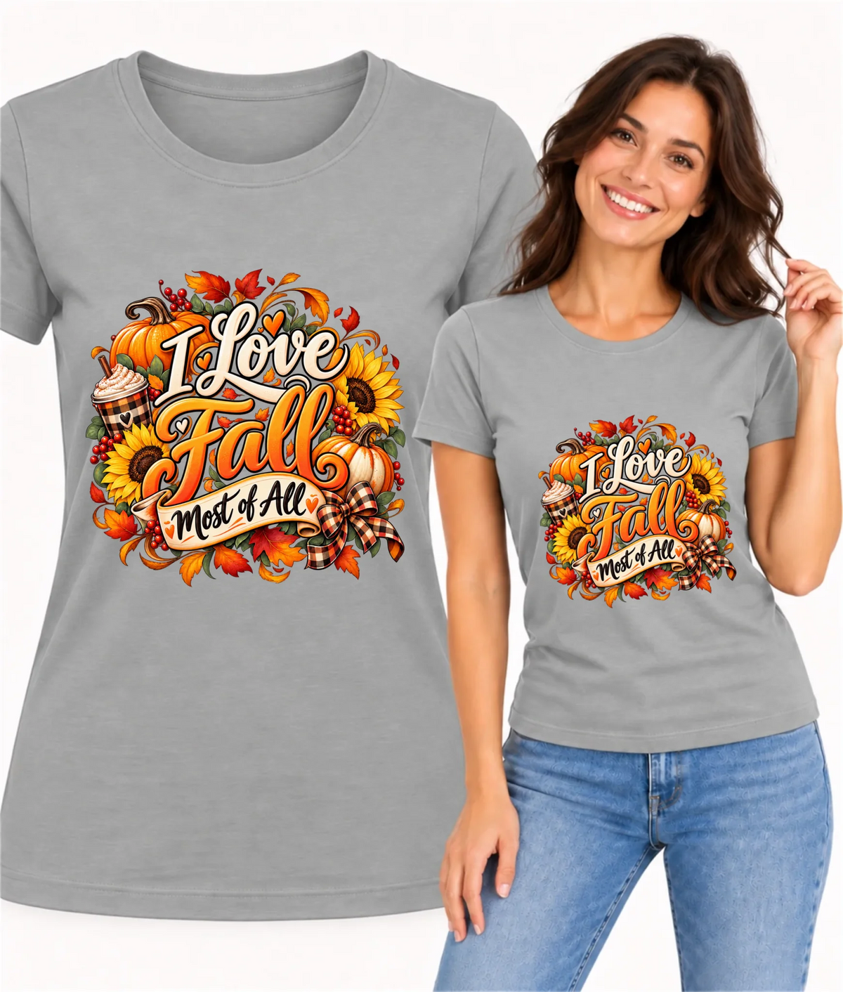 Koszulka damska jesienna - I Love Fall Most of All II
