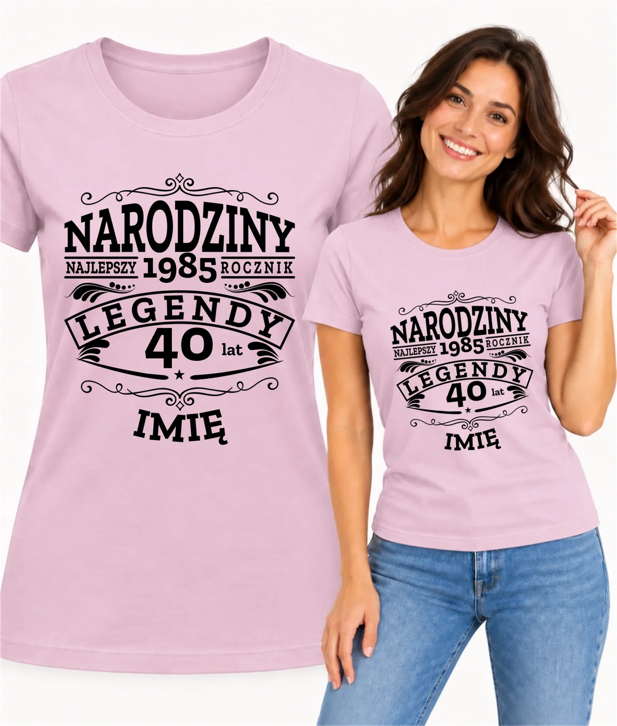 Koszulka damska na urodziny - Narodziny Legendy - personalizowana