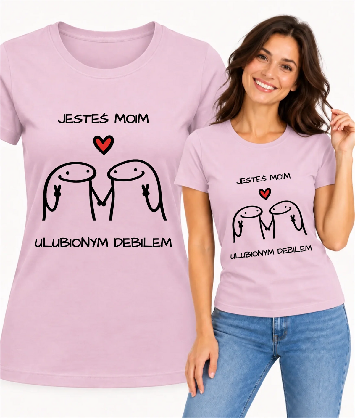 Koszulka damska - Jesteś moim ulubionym debilem W78