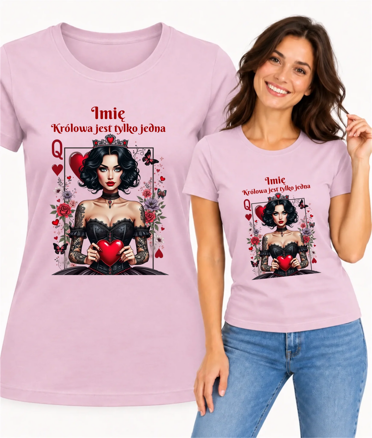 Koszulka damska - Królowa jest tylko jedna - personalizowana W46