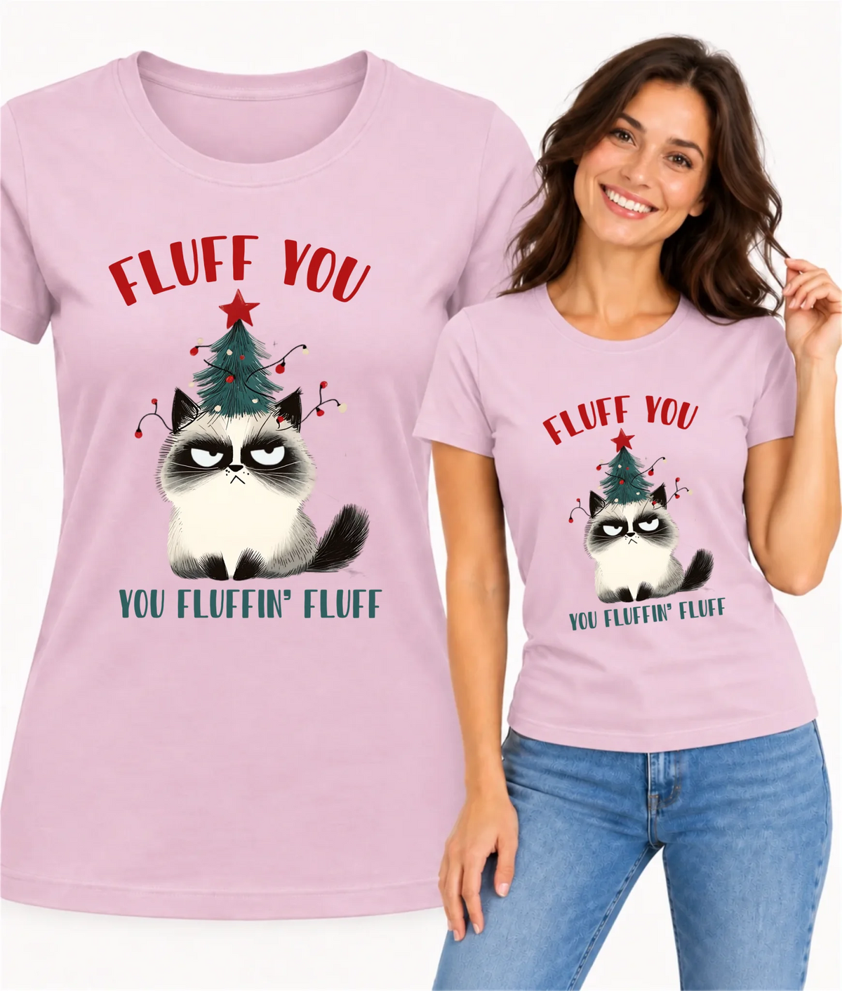 Koszulka damska świąteczna - Fluff You BN10