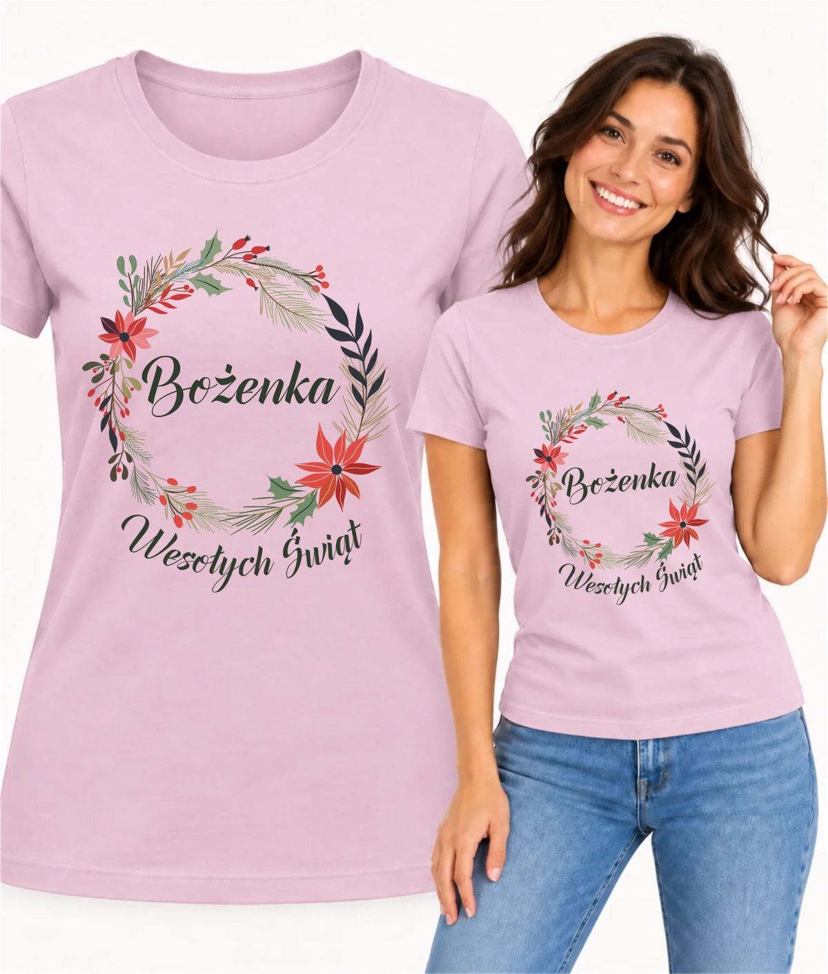 Koszulka damska świąteczna - Wesołych Świąt - personalizowana BN19