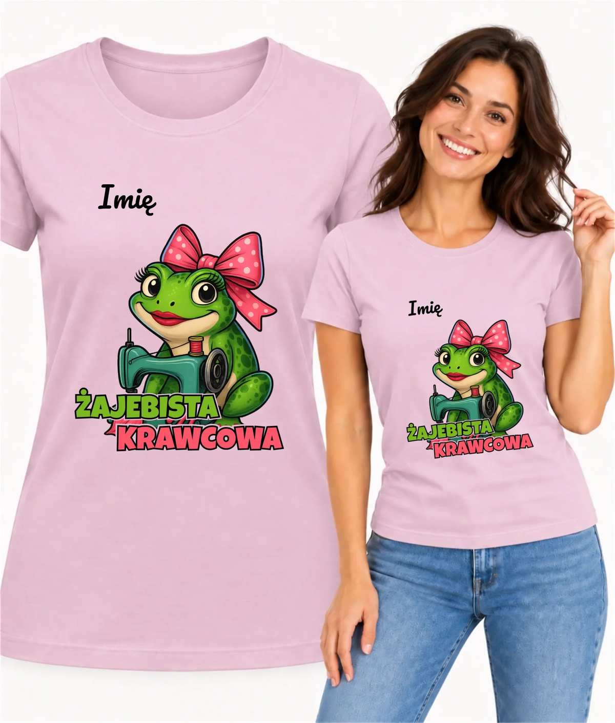 Koszulka damska szyciowa dla krawcowej - Żajebista Krawcowa - personalizowana HS32