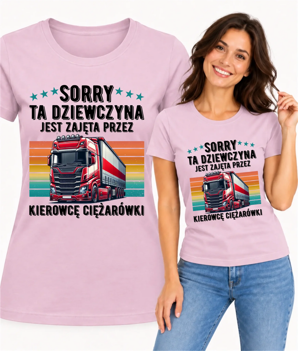 Koszulka damska - Ta dziewczyna jest zajęta przez kierowcę ciężarówki ZKT12