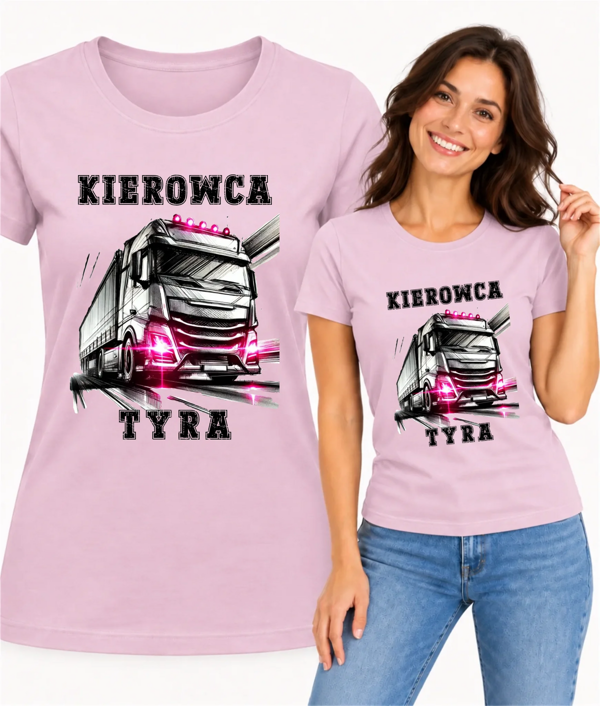 Koszulka damska dla kierowcy ciężarówki - Kierowca tyra ZKT15
