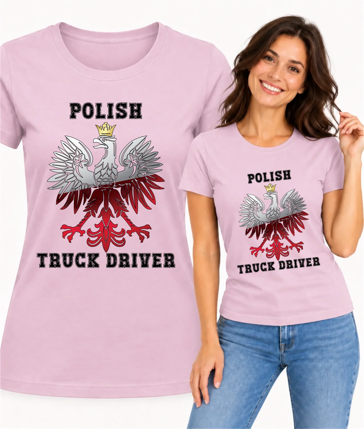 Koszulka damska dla kierowcy ciężarówki - Polish Truck Driver ZKT06