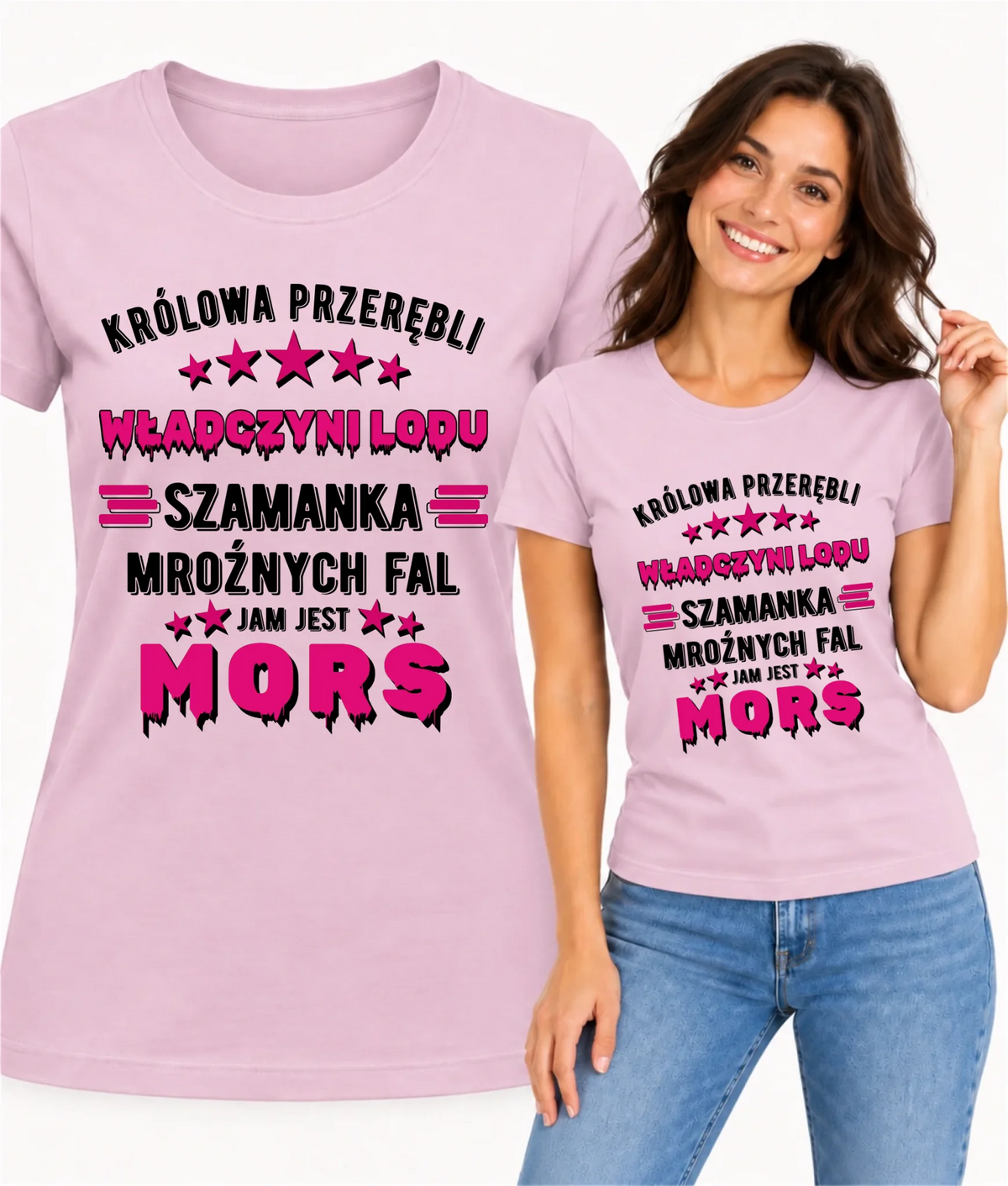 Koszulka damska - prezent dla morsa - Królowa przerębli Jam jest mors HM17