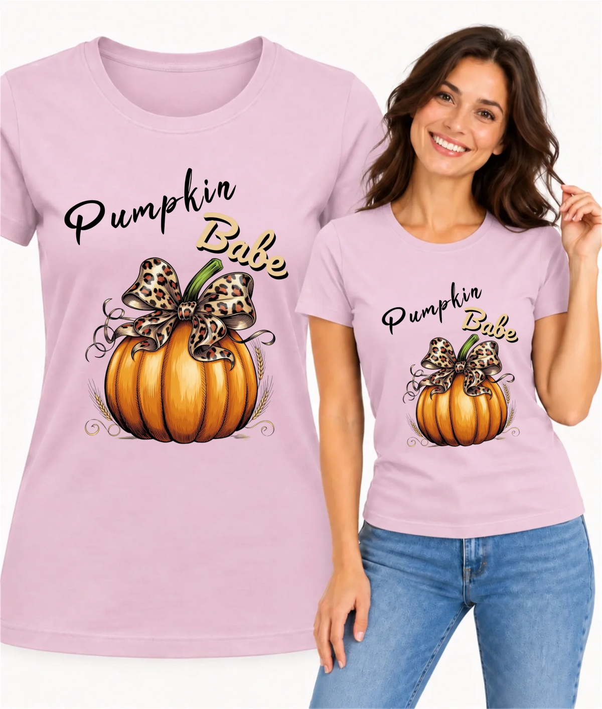 Koszulka damska jesienna - Pumpkin Babe - dla miłośniczki dyni JS33