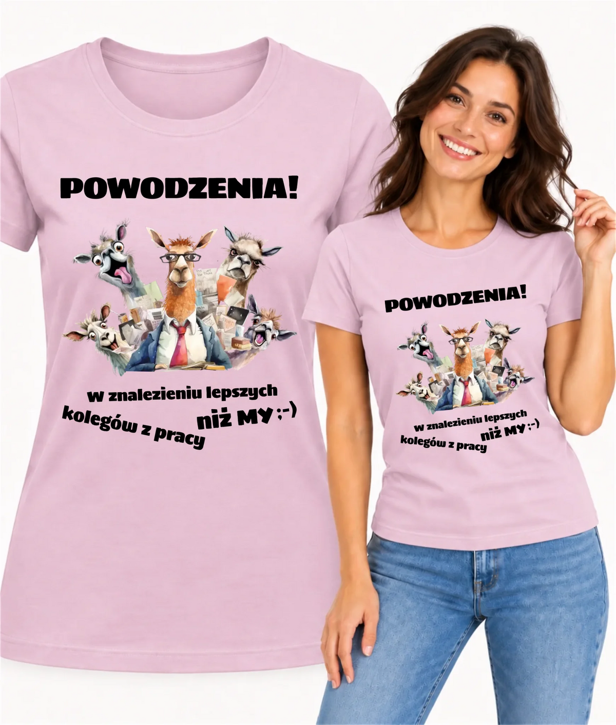 Koszulka damska na odejście z pracy - Powodzenia w znalezieniu lepszych kolegów