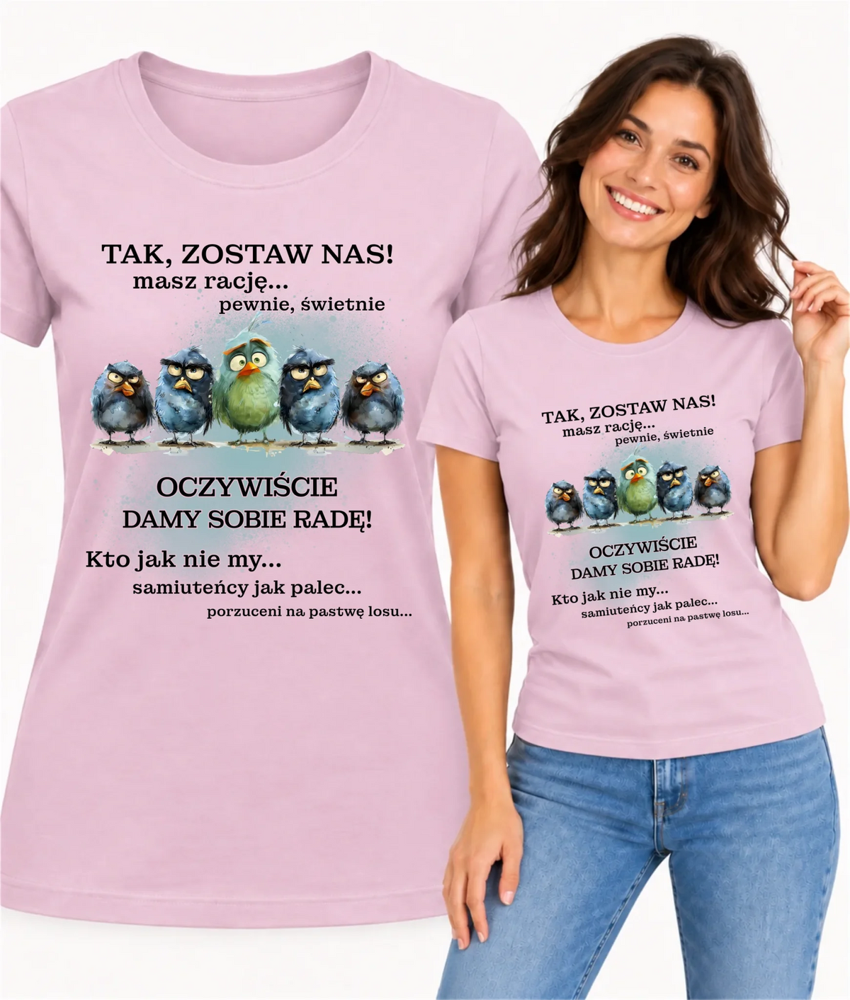 Koszulka damska na odejście z pracy - Tak, zostaw nas!