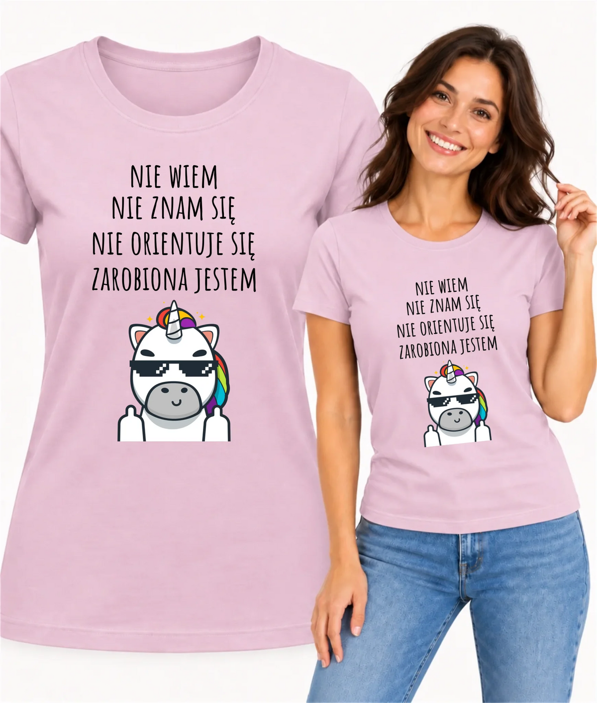 Koszulka damska - Nie wiem, nie znam się, zarobiona jestem DZ05