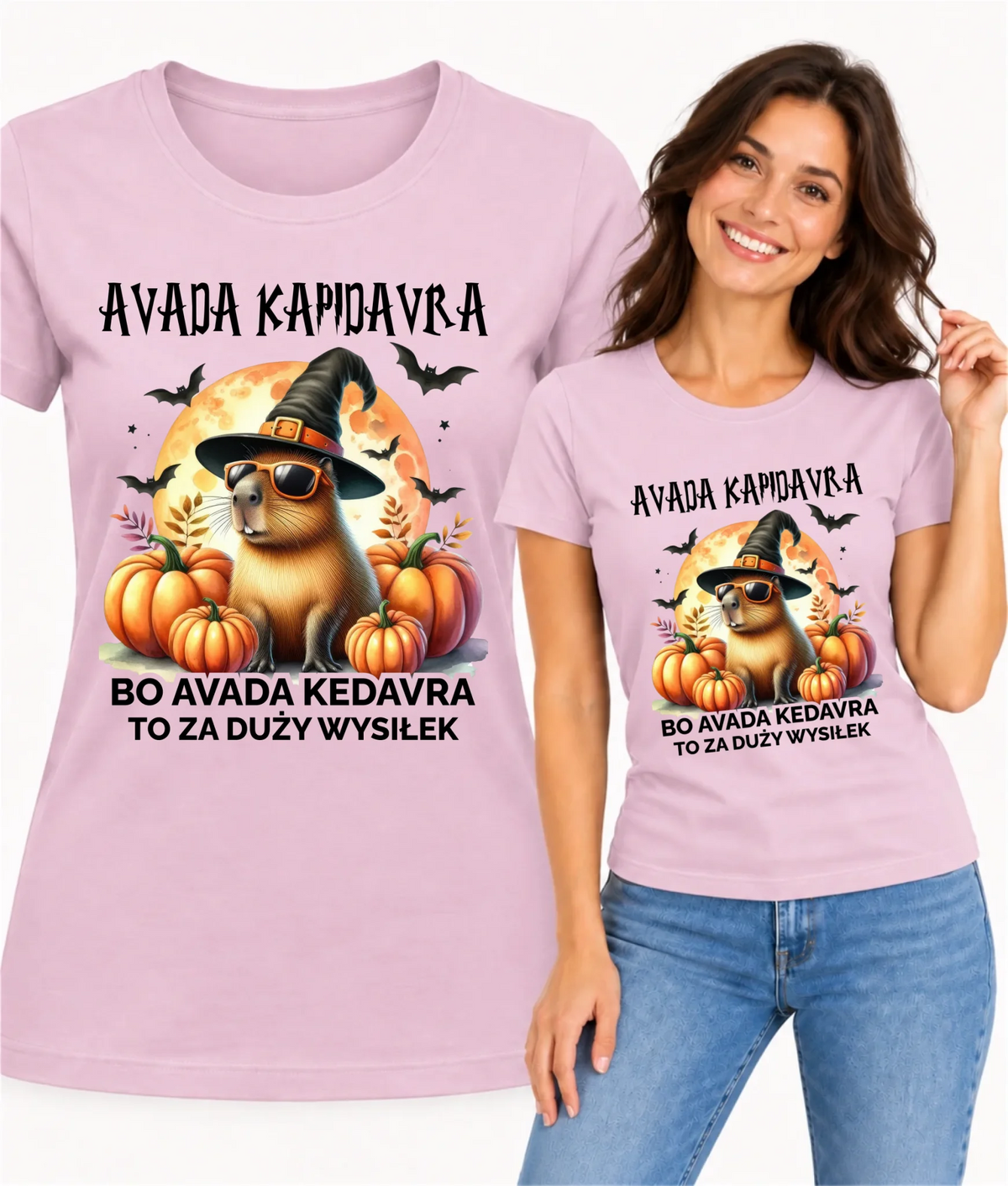 Koszulka damska halloweenowa - Kapibara - Avada Kapidavra HL21