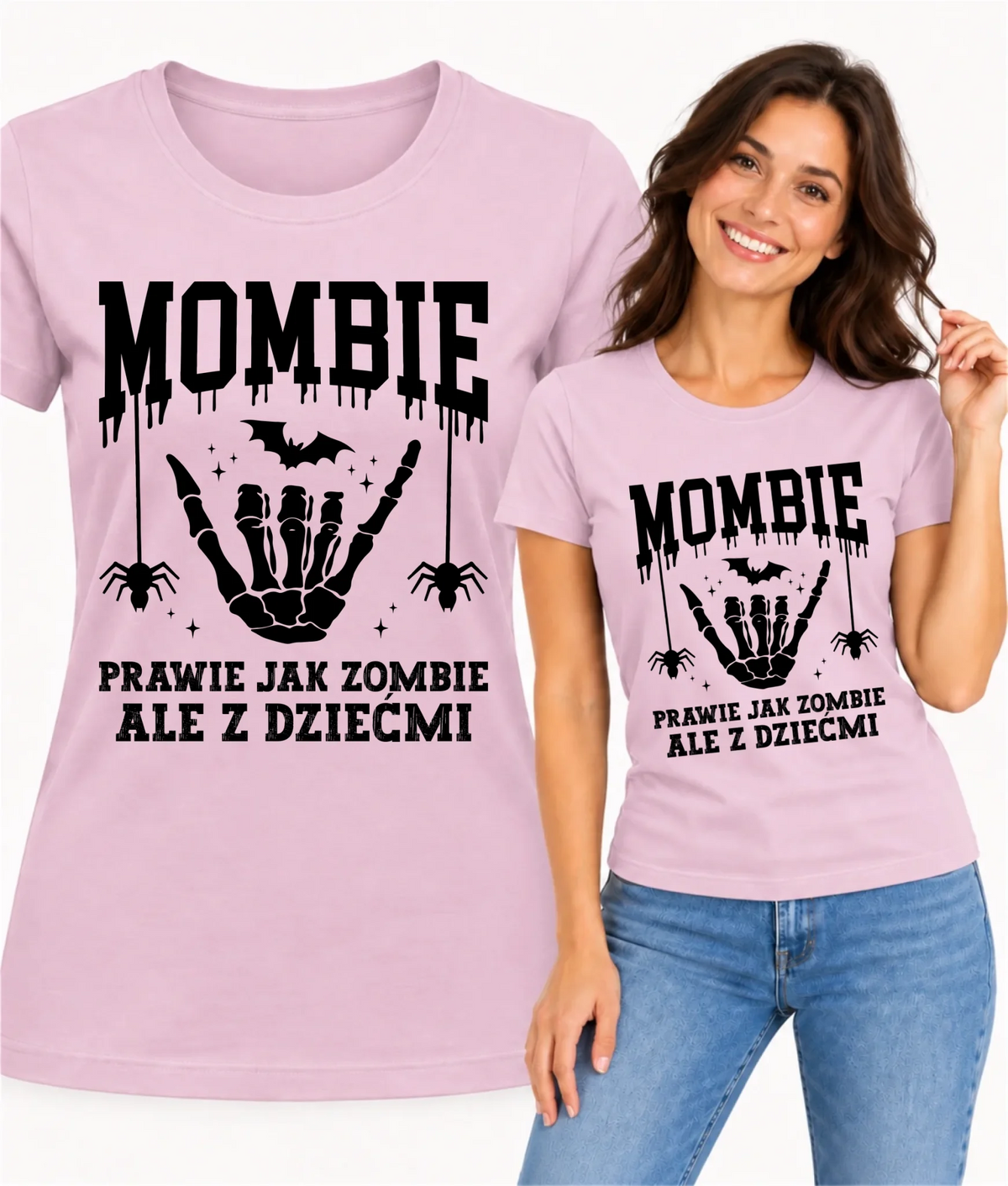 Koszulka damska dla mamy - Mombie - zombie z dziećmi HL18