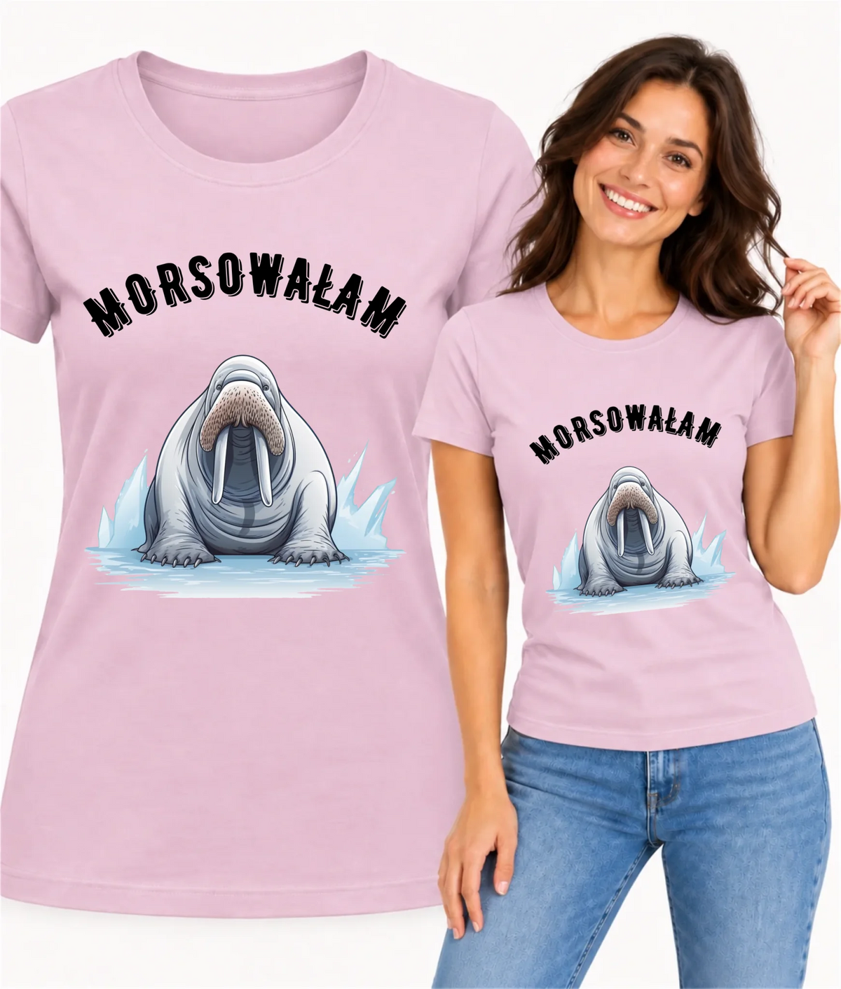 Koszulka damska - prezent dla morsa - Morsowałam - Mors HM18