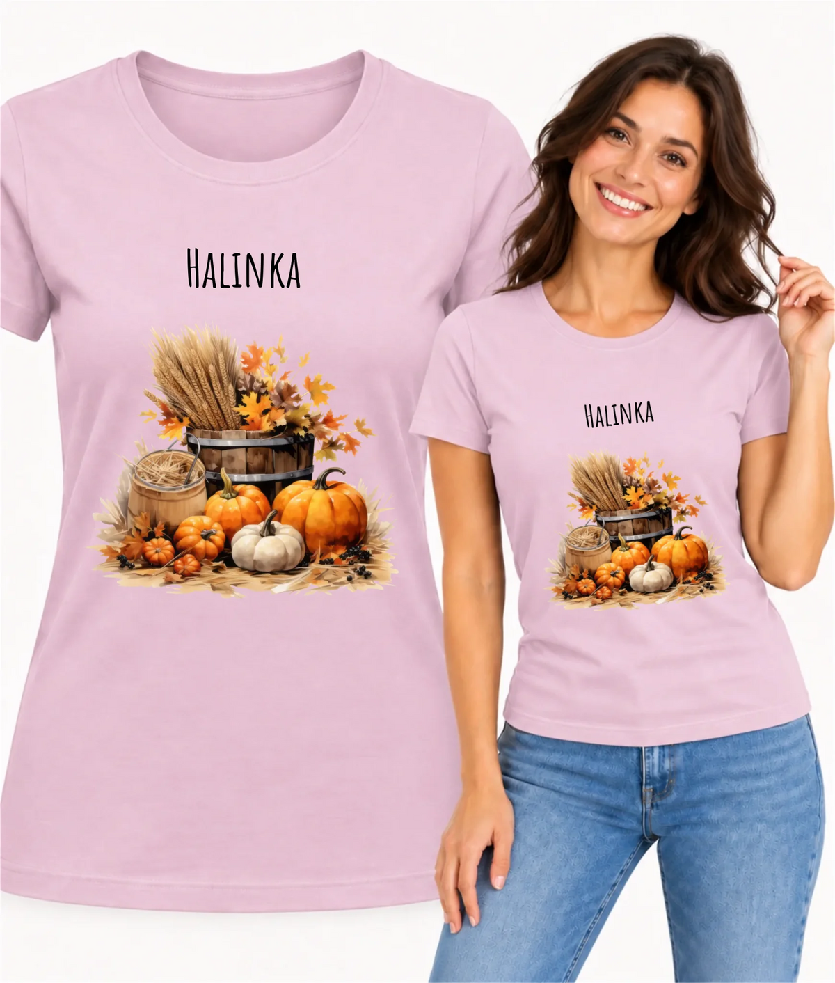 Koszulka damska jesienna z imieniem - Harvest Vibes
