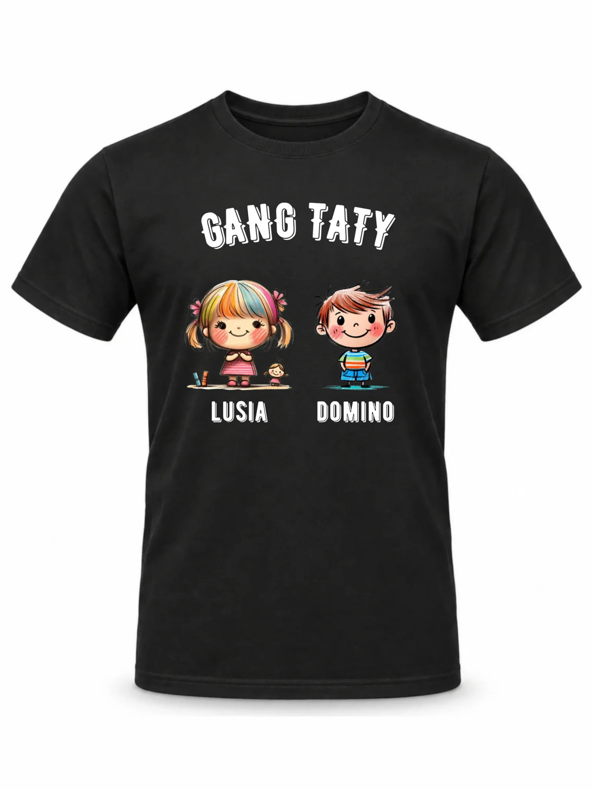 Koszulka dla taty z imionami dzieci - Gang taty - personalizowana DT09