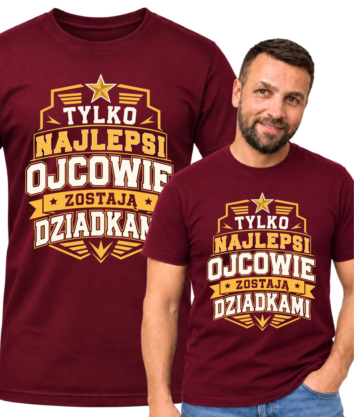 Koszulka dla taty przyszłego dziadka - Tylko najlepsi ojcowie zostają dziadkami DT39
