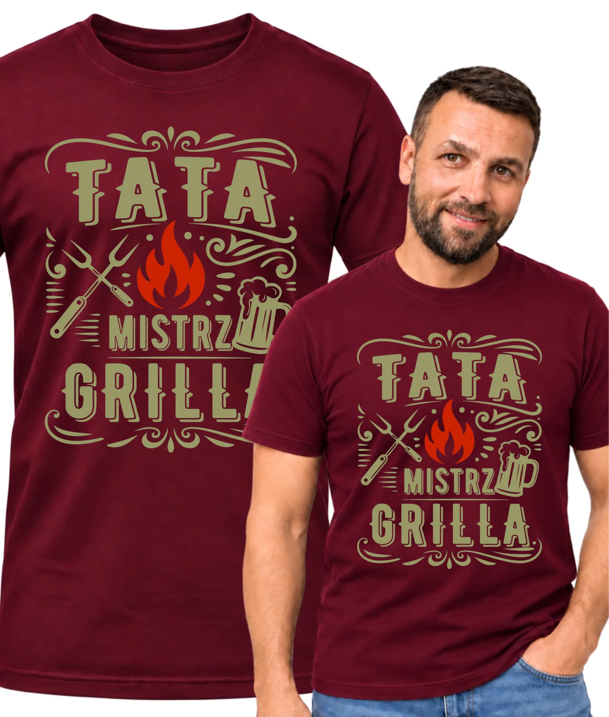 Koszulka dla taty - Tata mistrz grilla DT53