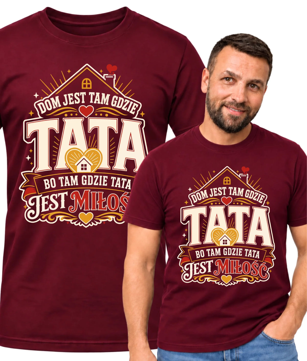 Koszulka dla taty - Dom jest tam gdzie tata DT37